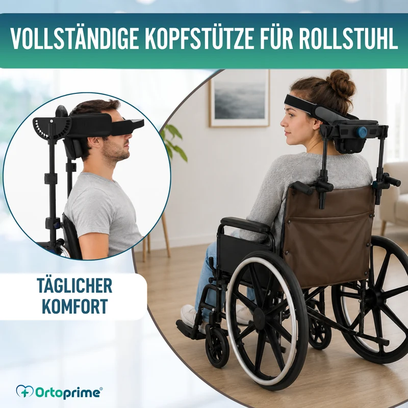 Verstellbare Kopfstütze für Rollstuhl | 2 Modelle