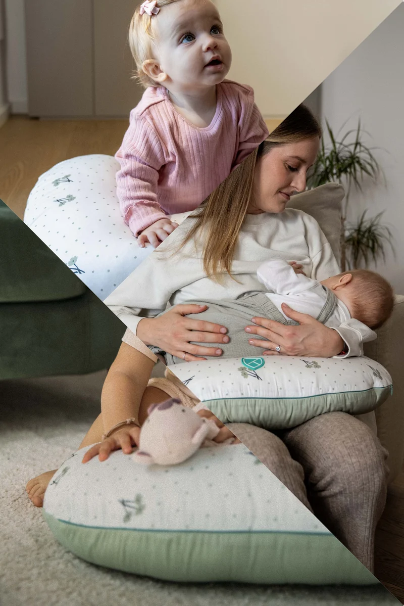 HUG BABY Breastfeeding Pillow - Blossom Green