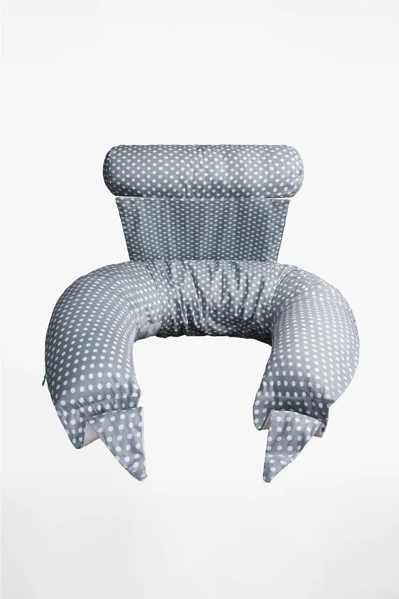 HUGS PLUS Pregnancy and Breastfeeding Pillow - Grey