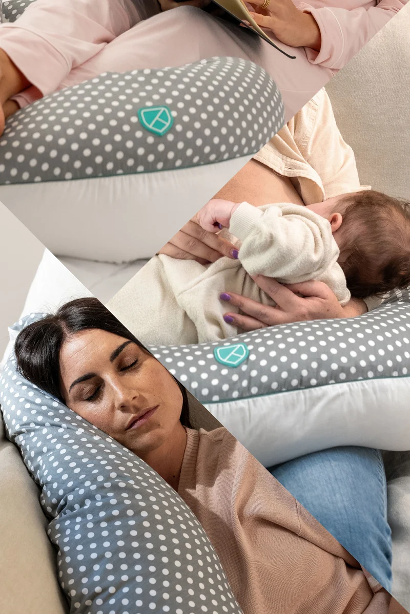 HUGS PLUS Pregnancy and Breastfeeding Pillow - Grey
