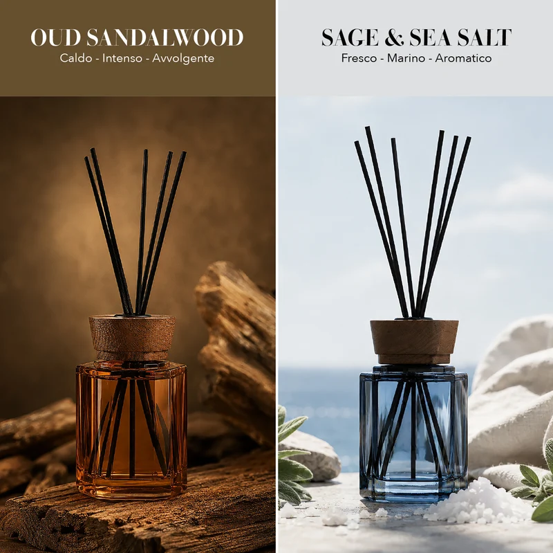 Set 4 Pezzi Diffusori Ambiente con Bastoncini Profumatori Casa Il Gruppone