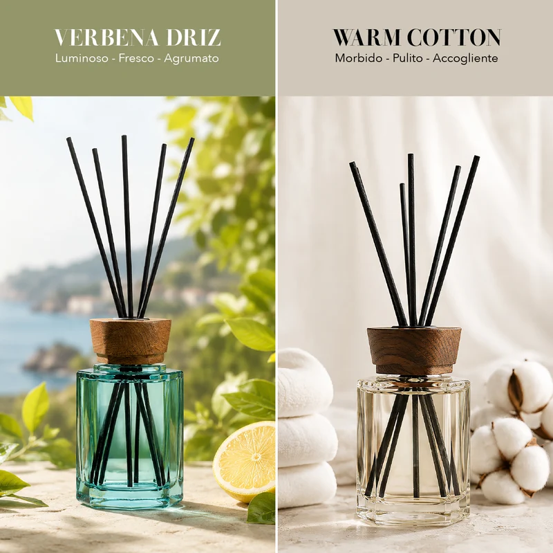Set 4 Pezzi Diffusori Ambiente con Bastoncini Profumatori Casa Il Gruppone