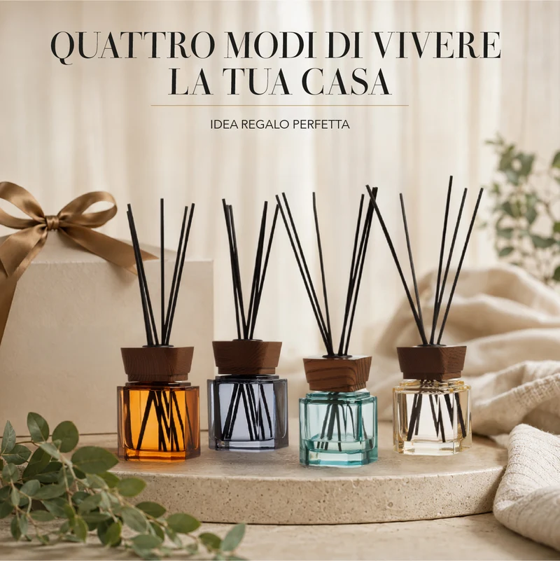 Set 4 Pezzi Diffusori Ambiente con Bastoncini Profumatori Casa Il Gruppone