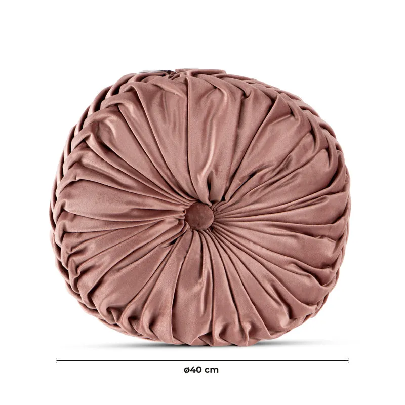 Cuscino Rotondo Zucca Effetto Velluto Circolari Per Divano Decorativo Letto 40 Cm