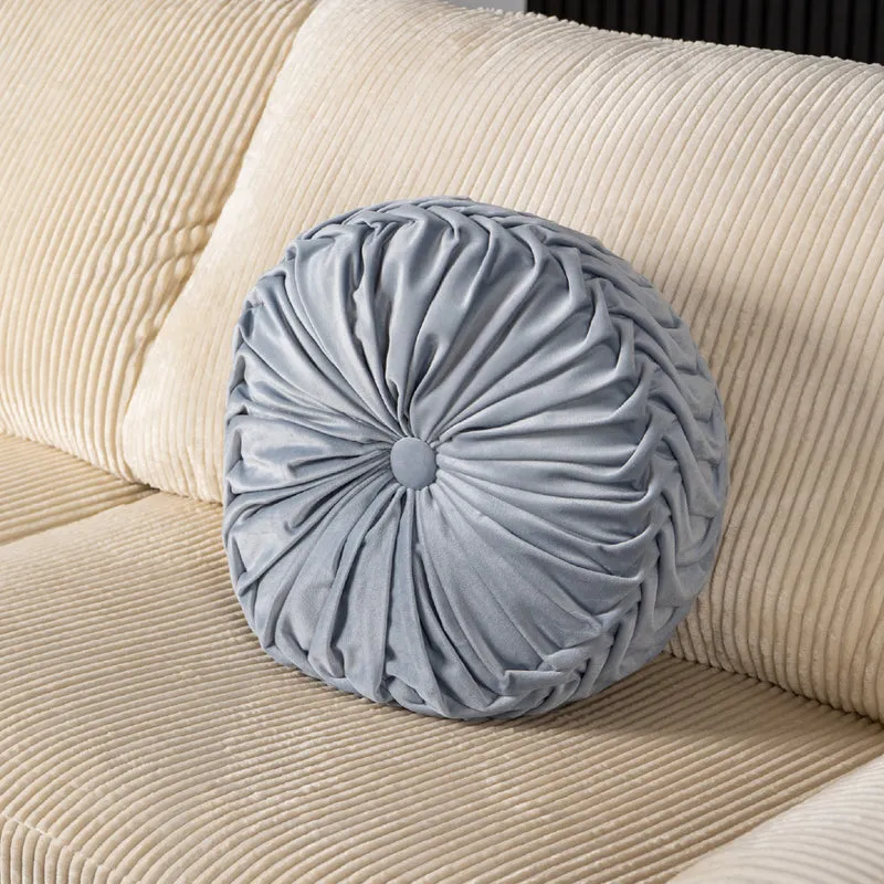 Cuscino Rotondo Zucca Effetto Velluto Circolari Per Divano Decorativo Letto 40 Cm