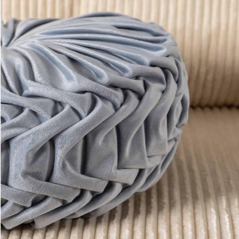 Cuscino Rotondo Zucca Effetto Velluto Circolari Per Divano Decorativo Letto 40 Cm