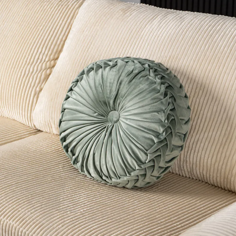 Cuscino Rotondo Zucca Effetto Velluto Circolari Per Divano Decorativo Letto 40 Cm