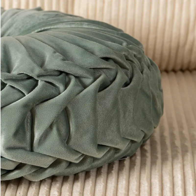 Cuscino Rotondo Zucca Effetto Velluto Circolari Per Divano Decorativo Letto 40 Cm