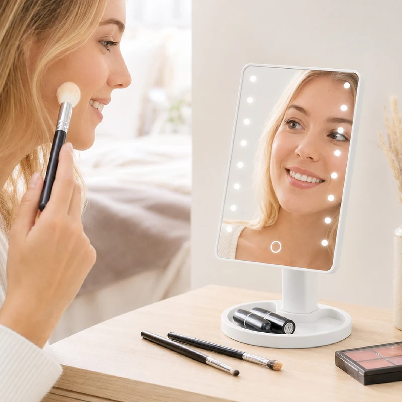 Specchio Trucco da Tavolo Diana con 16 Luci LED Il Gruppone