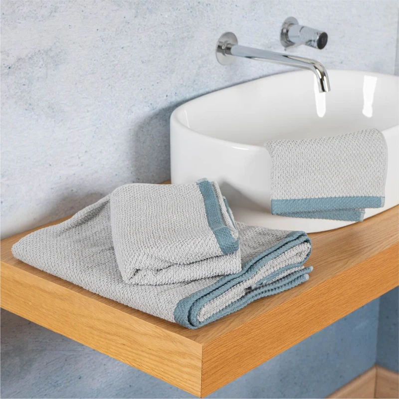 Set Asciugamani Bagno 3 Pezzi in Cotone 100% 430 GSM