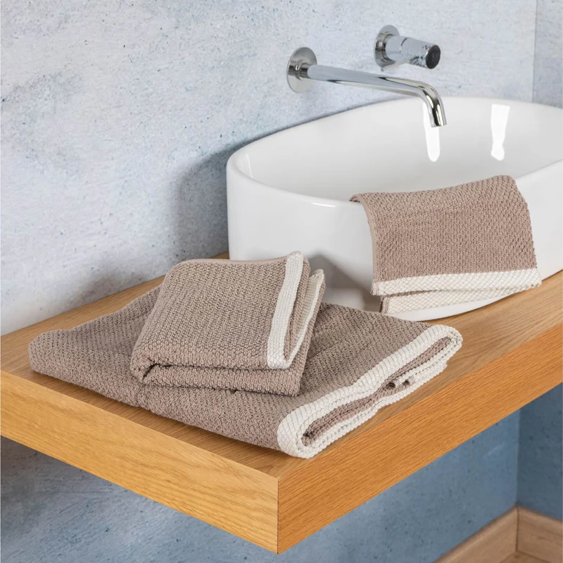 Set Asciugamani Bagno 3 Pezzi in Cotone 100% 430 GSM