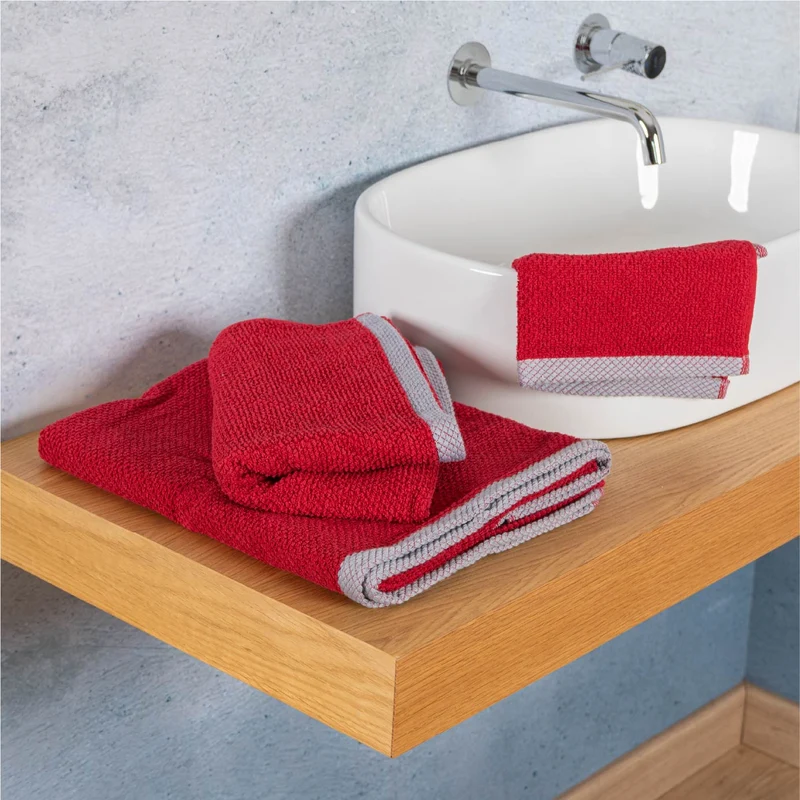 Set Asciugamani Bagno 3 Pezzi in Cotone 100% 430 GSM