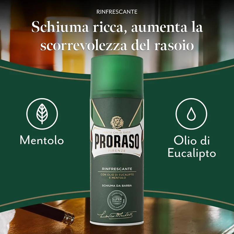 4 Pezzi Proraso Schiuma da Barba Rinfrescante 400 ml