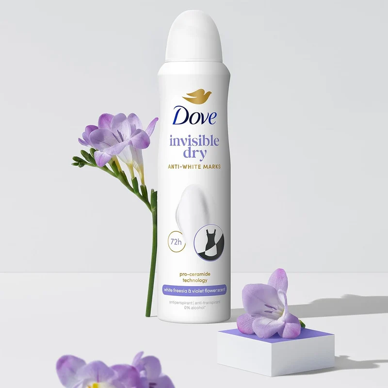 Dove 6 pezzi Deodorante Spray Advanced Care Invisible Dry, con Formula Idratante
