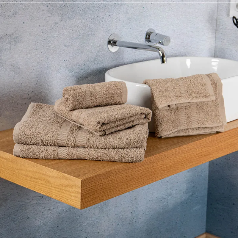 Set Asciugamani Bagno 6 Pezzi in Spugna di Cotone 400 g/m² Il Gruppone