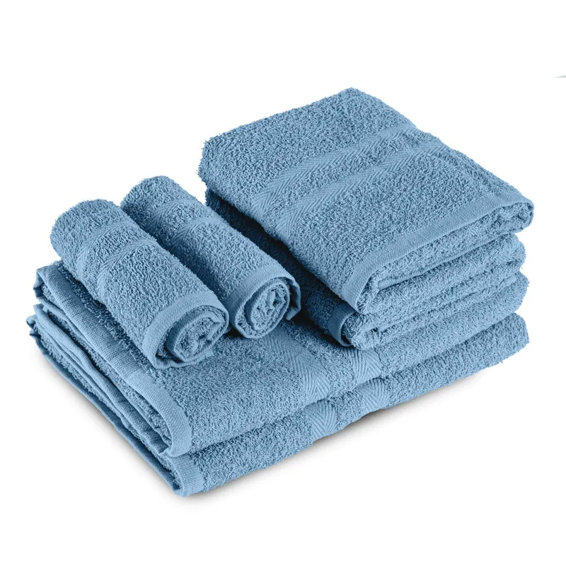 Set Asciugamani Bagno 6 Pezzi in Spugna di Cotone 400 g/m² Il Gruppone