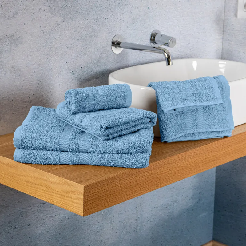 Set Asciugamani Bagno 6 Pezzi in Spugna di Cotone 400 g/m² Il Gruppone