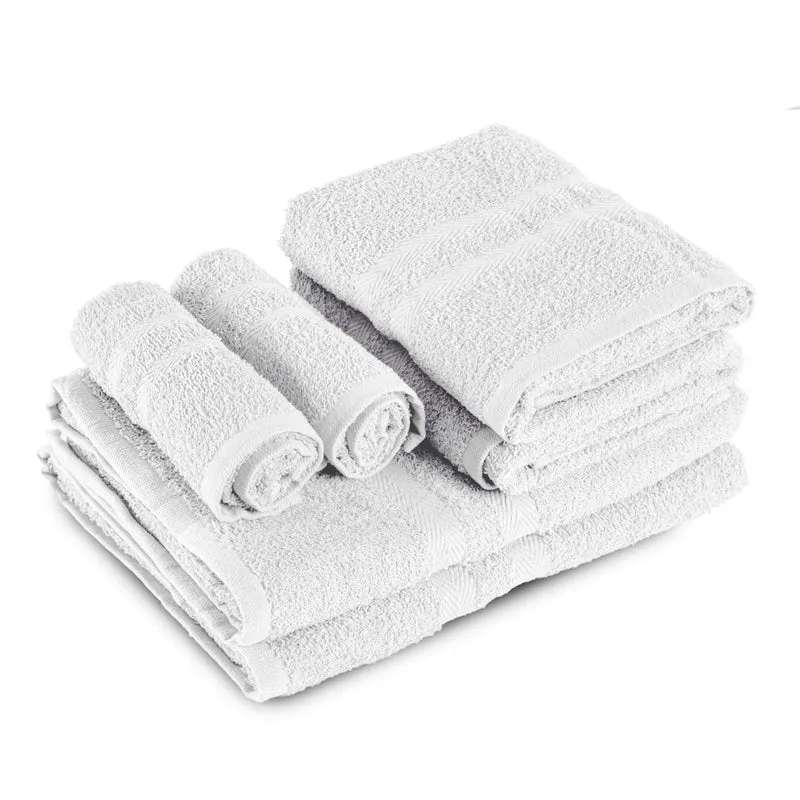 Set Asciugamani Bagno 6 Pezzi in Spugna di Cotone 400 g/m² Il Gruppone