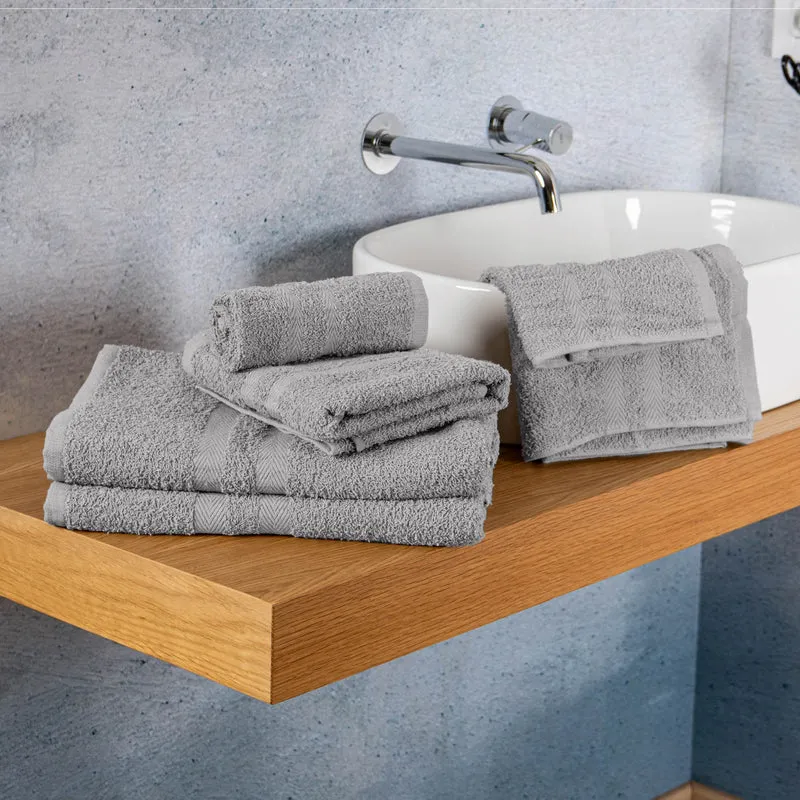 Set Asciugamani Bagno 6 Pezzi in Spugna di Cotone 400 g/m² Il Gruppone
