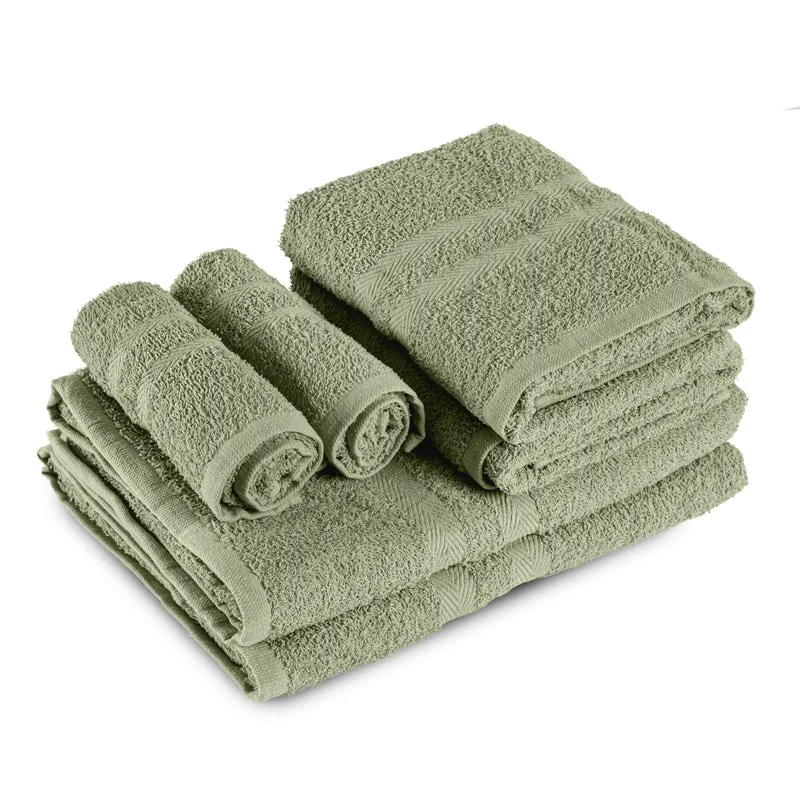 Set Asciugamani Bagno 6 Pezzi in Spugna di Cotone 400 g/m² Il Gruppone