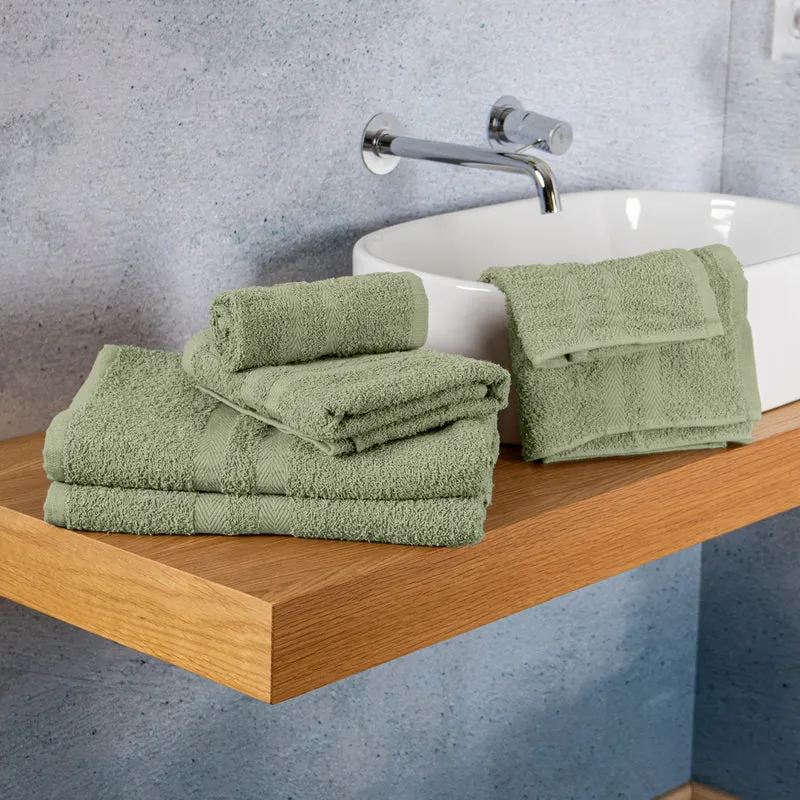 Set Asciugamani Bagno 6 Pezzi in Spugna di Cotone 400 g/m² Il Gruppone