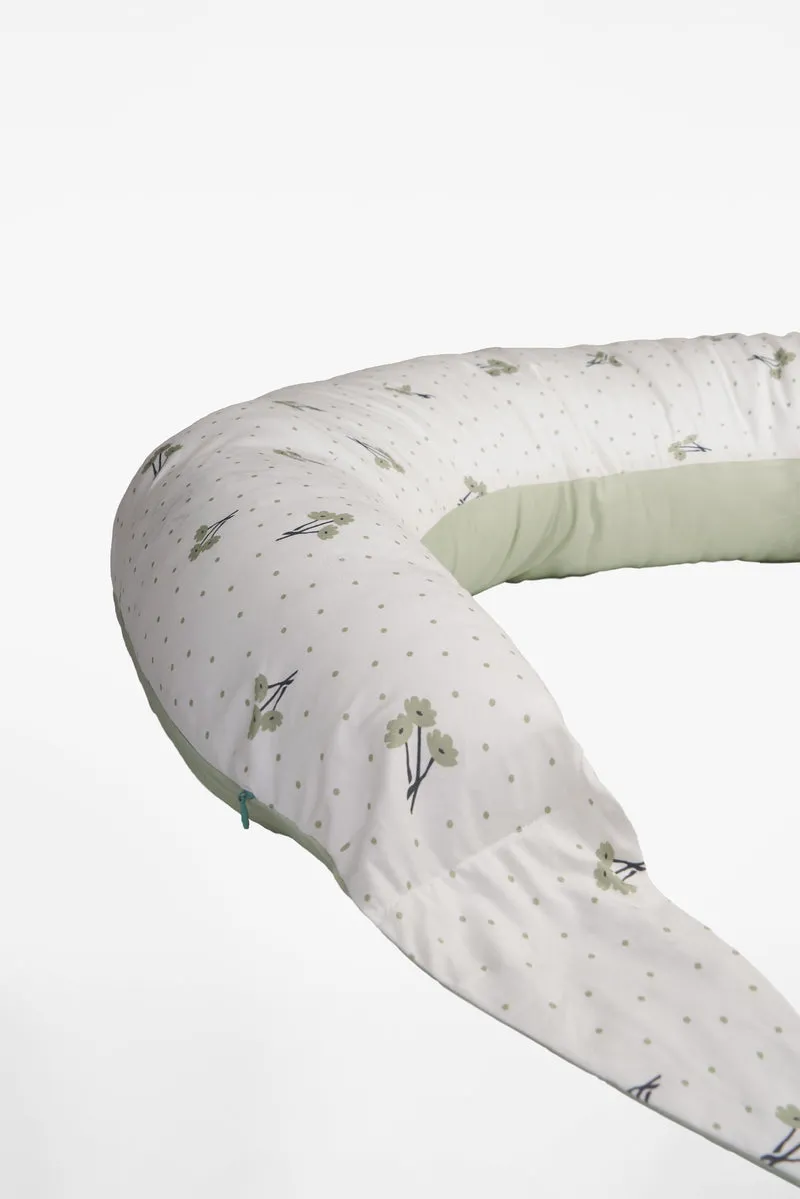 HUGS PLUS Pregnancy and Breastfeeding Pillow - Blossom Green