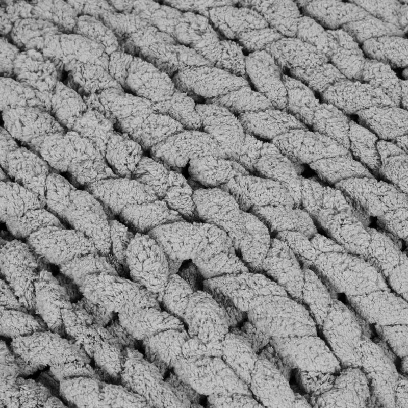 Handgestrickte Chenille Kuscheldecke