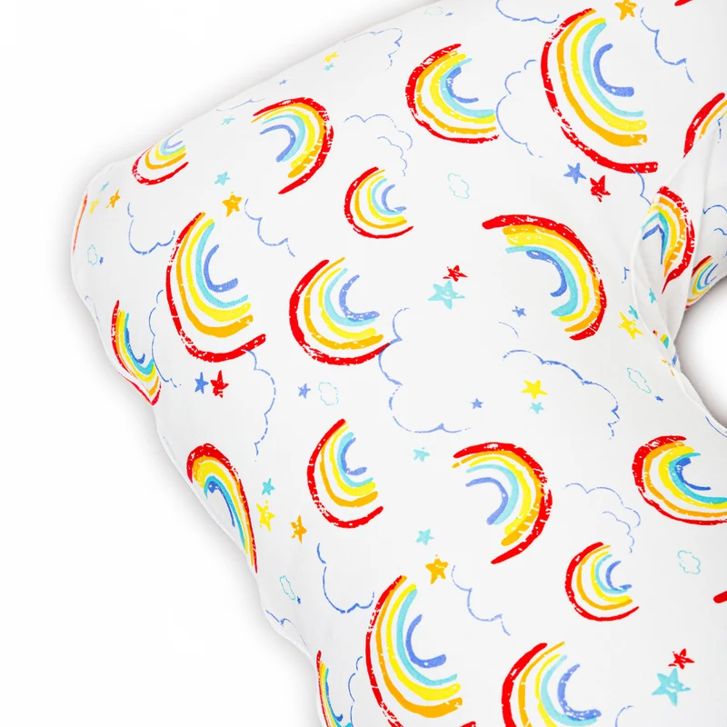 Ersatzbezug für Kinderkissen - Baumwolle (Regenbogen)