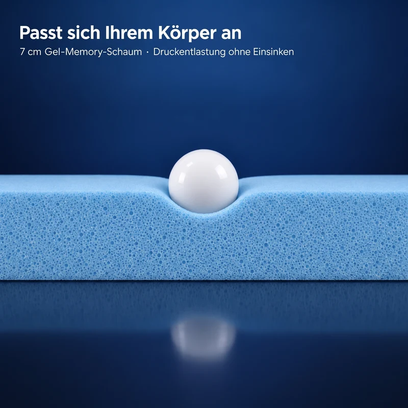 Premium Komfort Topper - Matratzen-Topper mit Gel-Memory-Schaum