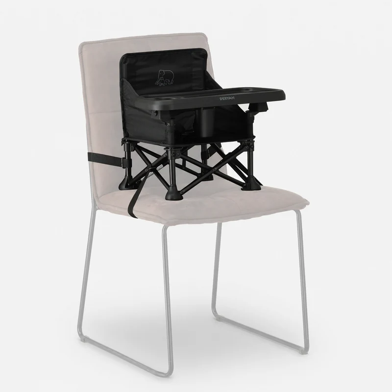 Pop 'N Sit Mini Kinderstuhl – Zusammenklappbarer Sitzerhöher – Schwarz