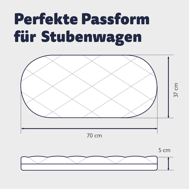 Stubenwagenmatratze Allegro 70x37 cm