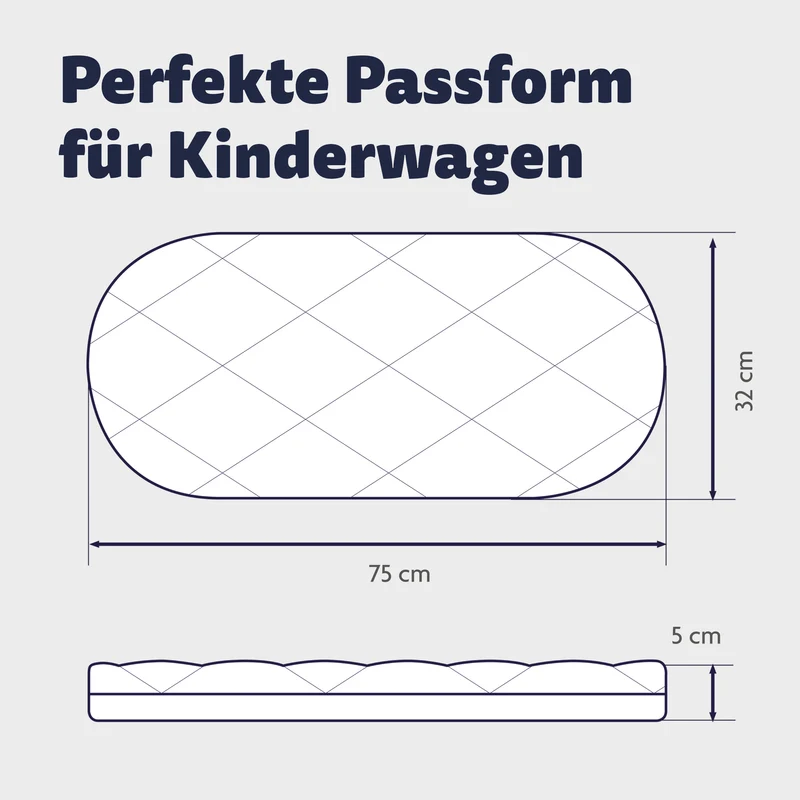 Kinderwagenmatratze Allegro 75x32 cm