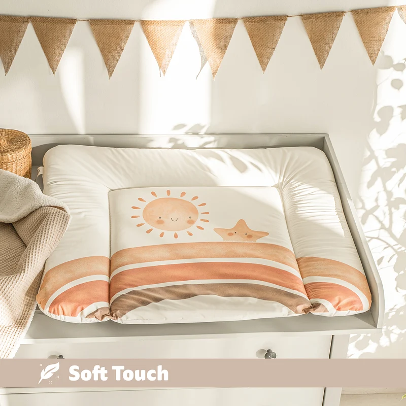Wickelauflage "Softy", Sterne Grau 85/75
