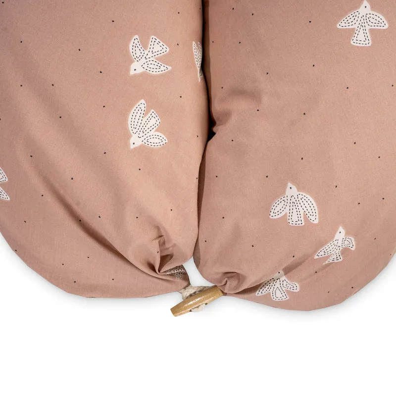 Stillkissen mit Knopf, Organic Birdy