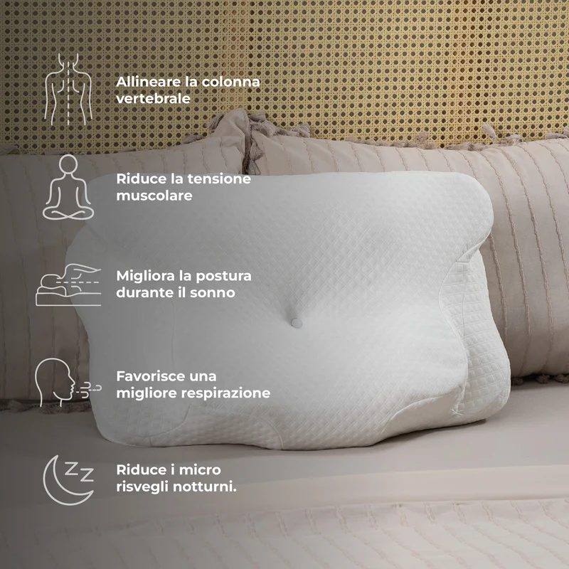 Cuscino Cervicale Ergonomico a Farfalla in Memory Foam Il Gruppone