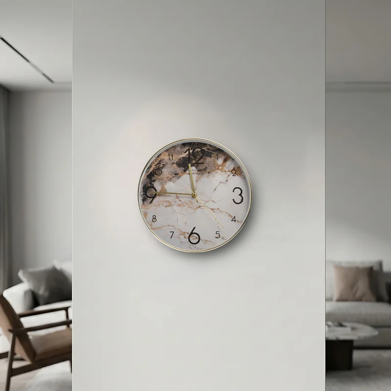 Orologio da Parete Mithas 30 cm Effetto Marmo con Cornice Il Gruppone