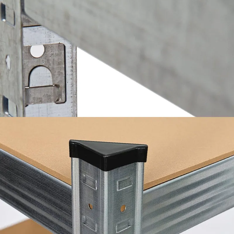 Set 2 Scaffali 6 Ripiani Metallici Modulari 180x90x40