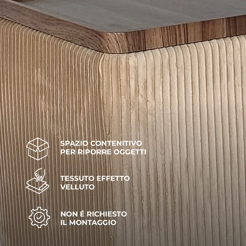 Set 3 Pouf Contenitore Quadrati con Tavolino Rettangolare Il Gruppone
