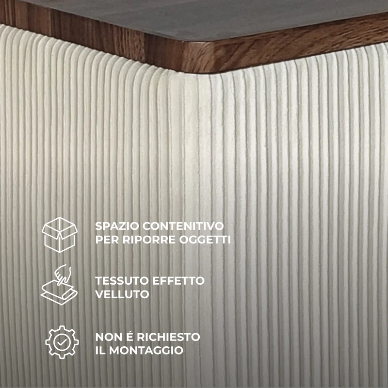 Set 3 Pouf Contenitore Quadrati con Tavolino Rettangolare Il Gruppone