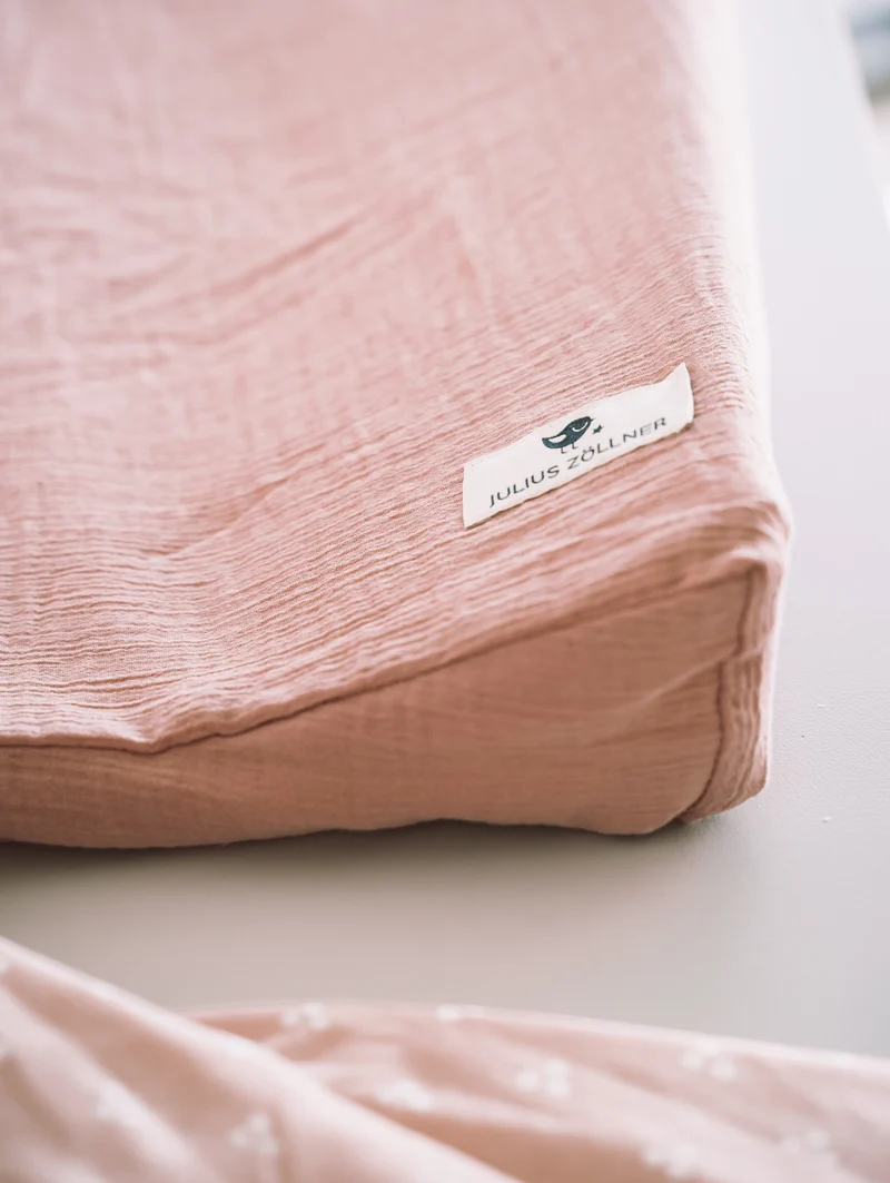 Bezug Wickelunterlage aus Musselin, Dusty rose