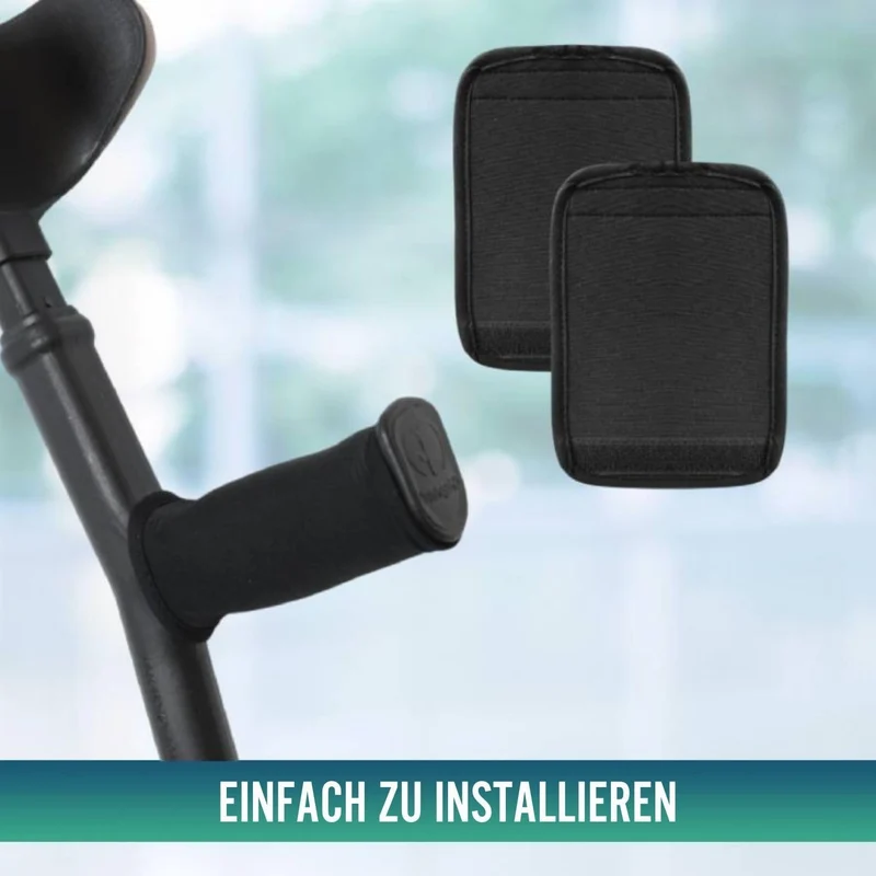 Gepolsterte Krückenpolster mit Verstellbarem Klettverschluss | 2 Stück