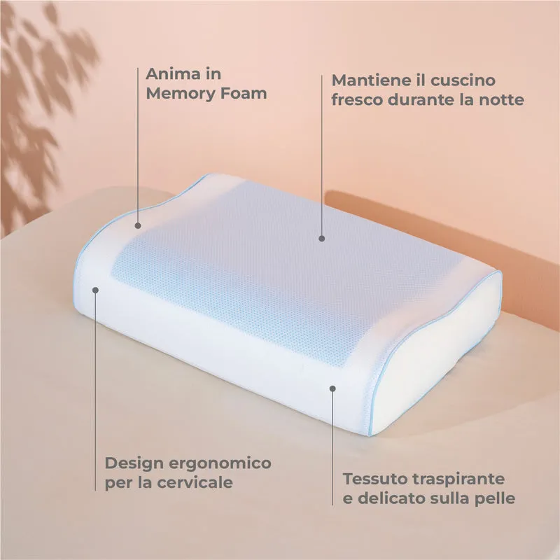 Cuscino Bambini Memory Foam Doppia Onda 47x32 cm Il Gruppone