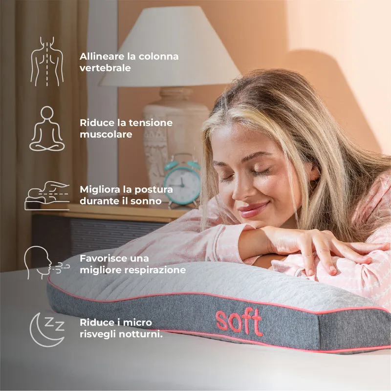 Cuscino Memory Foam 60x40x12 In 3 Diverse Durezze