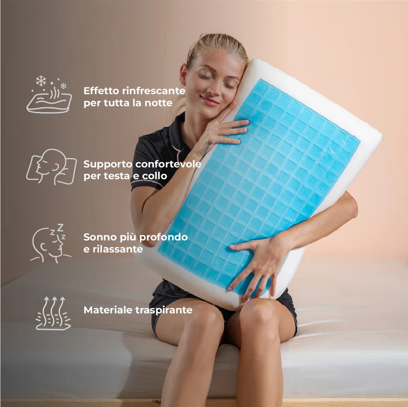 Cuscino Memory Foam con Gel Rinfrescante Il Gruppone