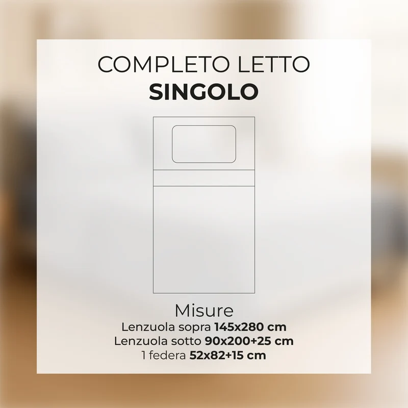 Completo Lenzuola B&B 100% Cotone Bianco Il Gruppone