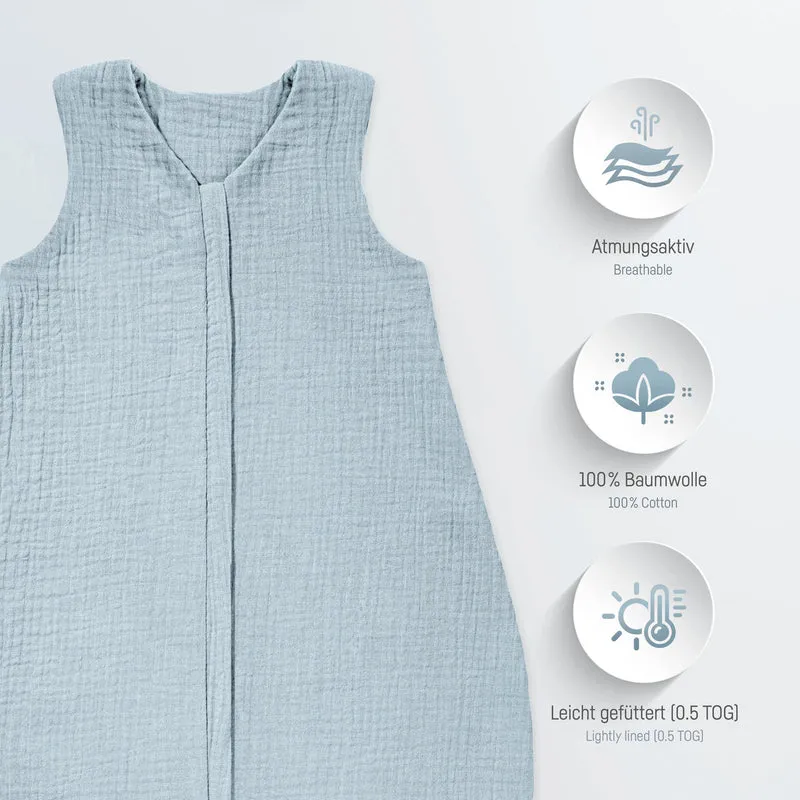Musselin Sommerschlafsack, Denim