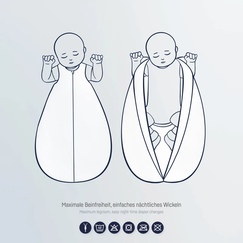 Musselin Sommerschlafsack, Denim