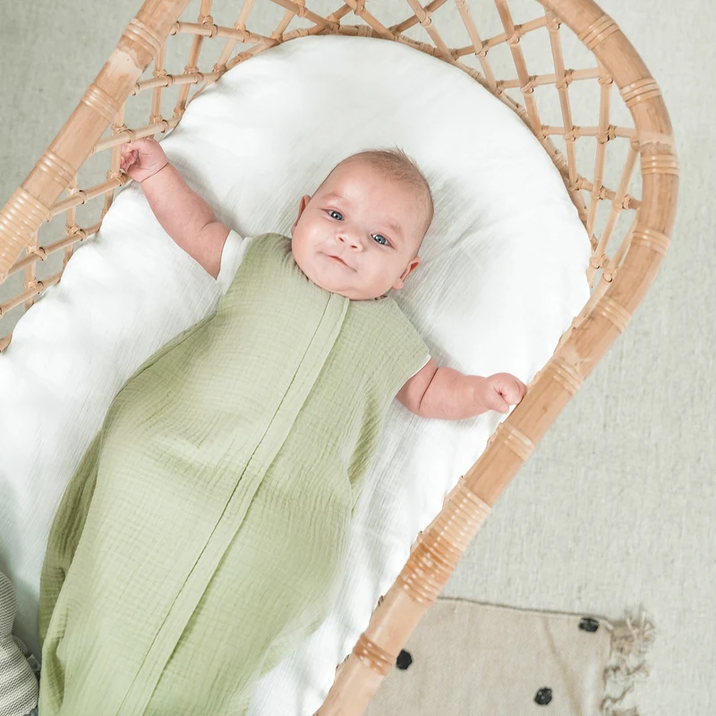 Musselin Sommerschlafsack, Lime