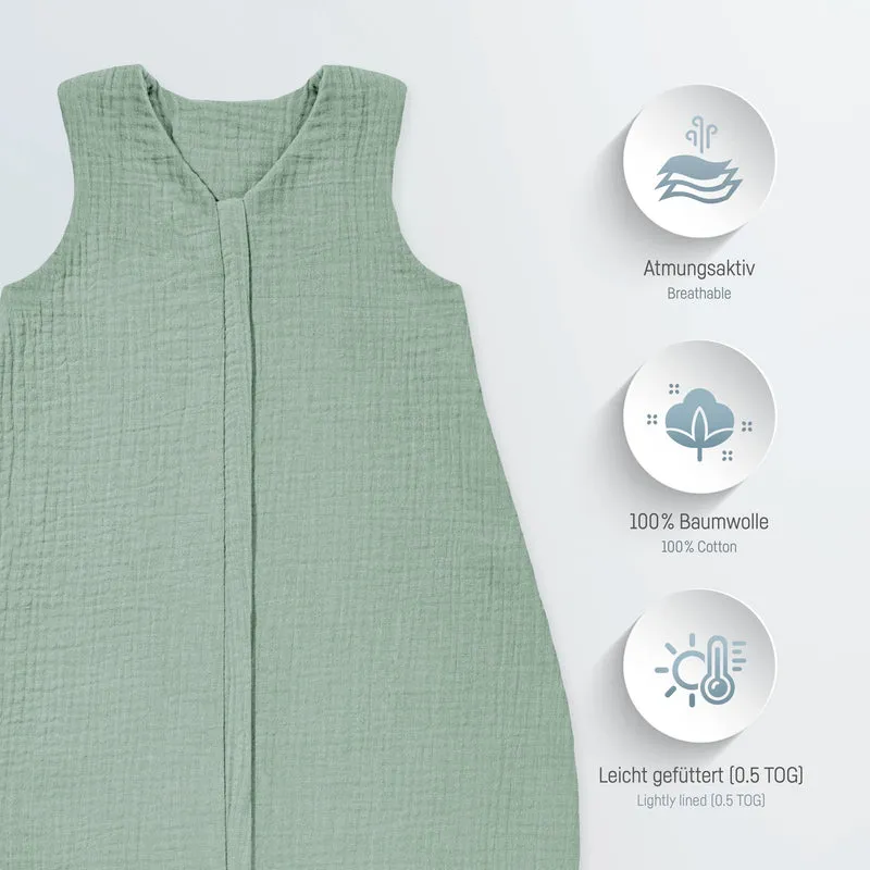Musselin Sommerschlafsack, Grün
