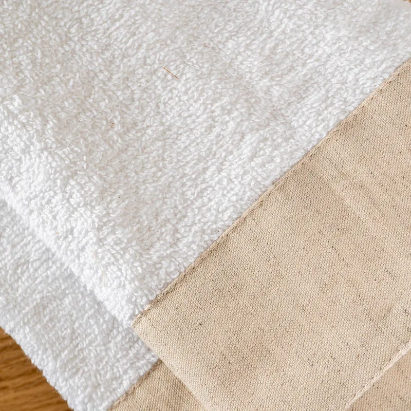 Set Asciugamani Bagno 2 Pezzi con Balza in Lino Il Gruppone